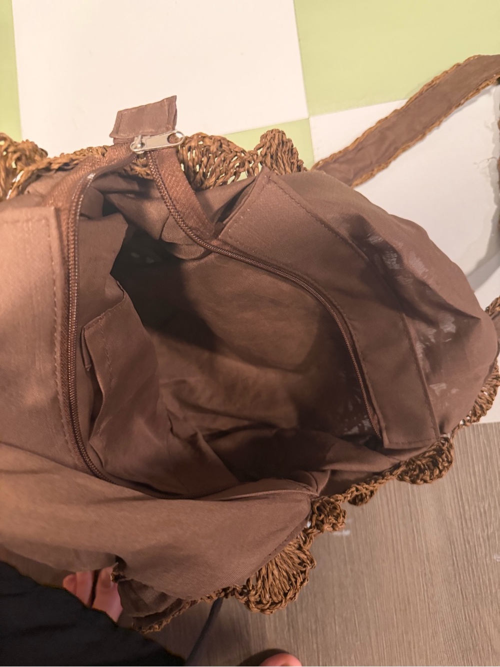 Handcrafted Brown Crochet Tote Bag - Boho Shoulder Bag - Picture 5 of 6